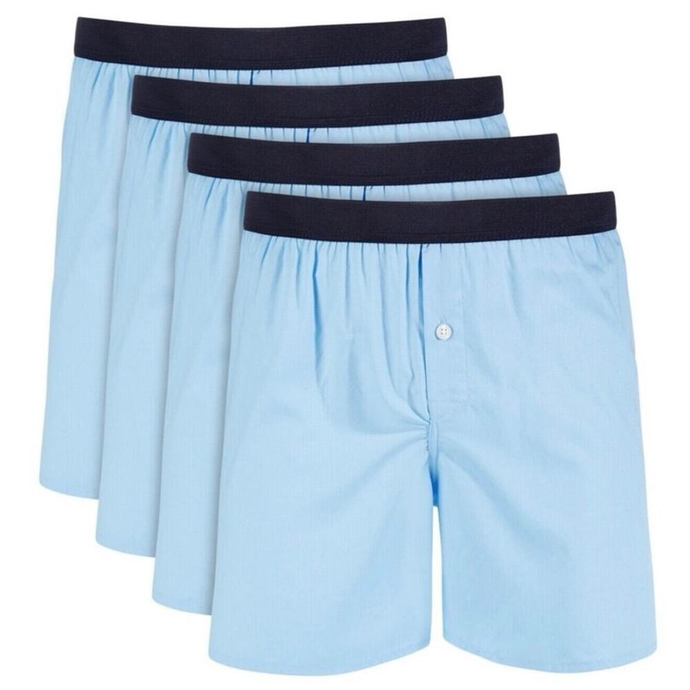 CLUB ROOM 4 Pack Cotton Boxers Skysail Blue XXL Boxer Shorts Underwear MSRP $50